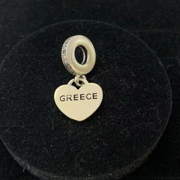 Pandora Greece Flag Dangle charm - Picture 2 of 2